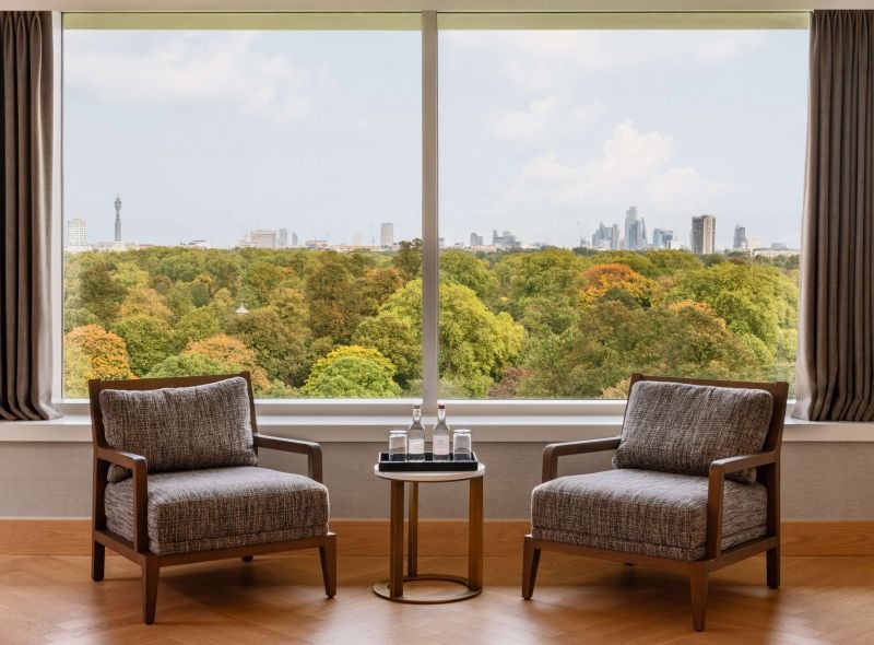 Newly refurbished hotel rooms and suites at Royal Garden Hotel.
