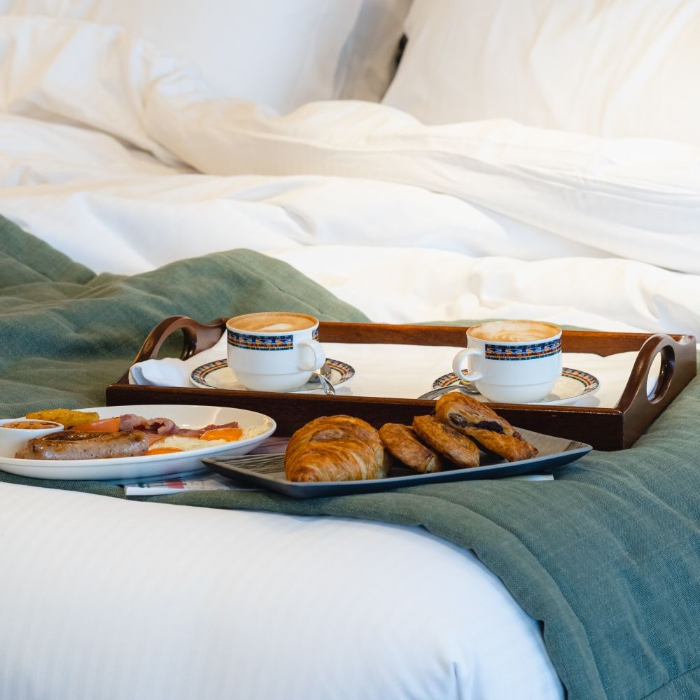 The Origin Overnight package at Royal Garden Hotel offers guests an in-room breakfast experience, in front of the stunning bakcdrop of Kensington Gardens.