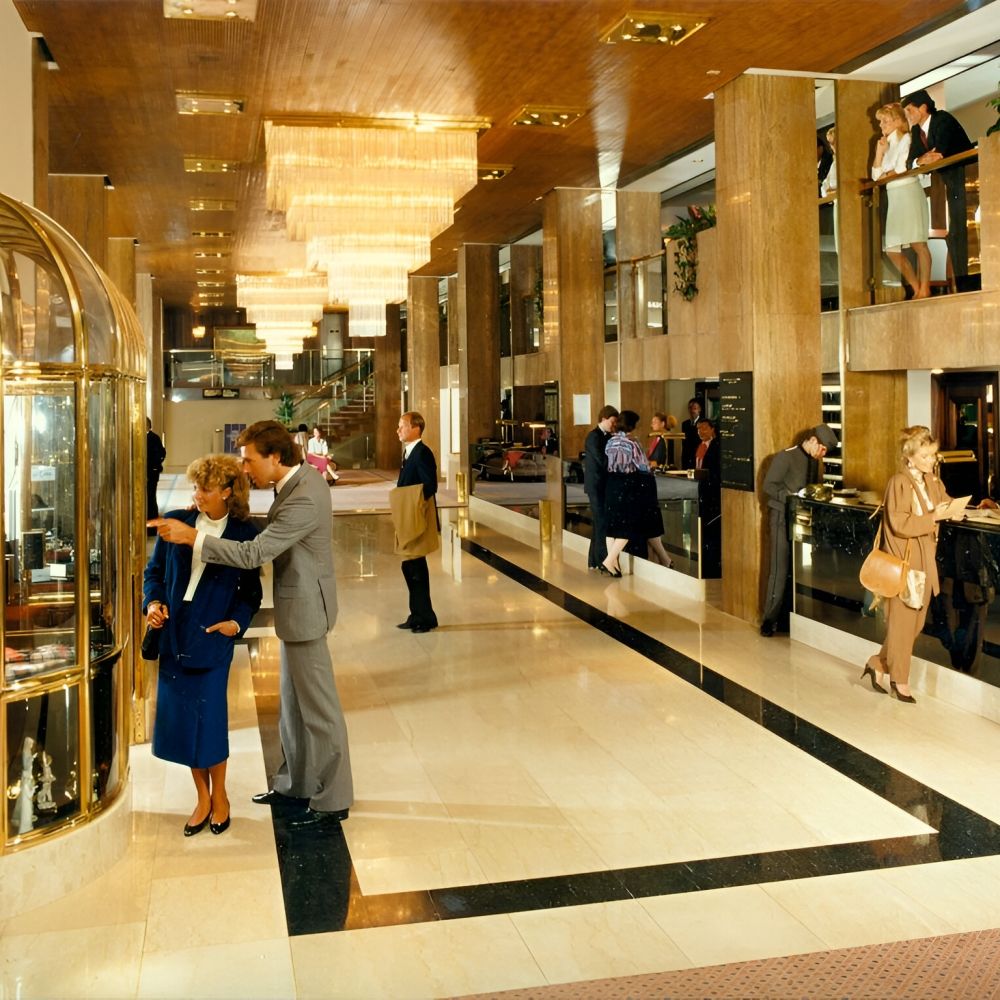 The lobby at Roytal Garden Hotel in the past.